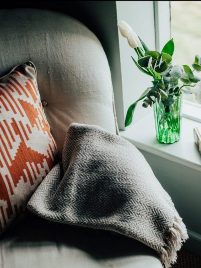 50x50cm rust aztec alpaca cushion