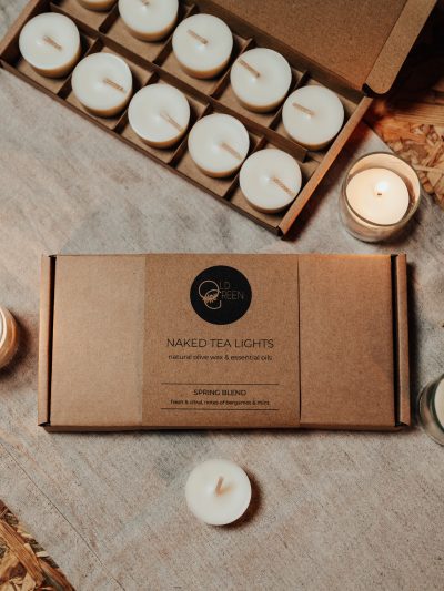 Spring tea light box of 10 zero waste packaging free