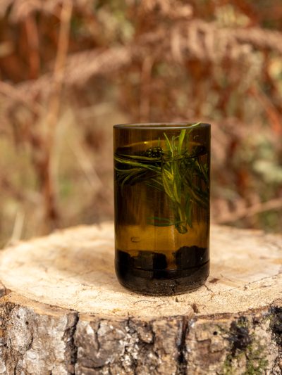 moss green drinking glasses