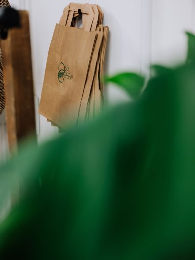 a bag with a christmas gift voucher inside it